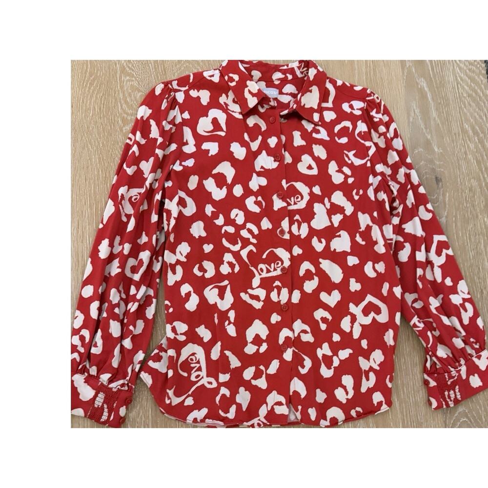 Chico's Pure Modal Heart Button Down, Med